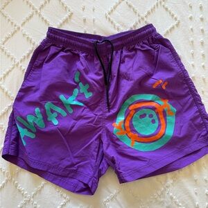 Men's Purple Insomniac Wide Awake Nylon Short